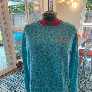 Brave Gowns, 2X, mint "Doing My Best" cheetah sweatshirt